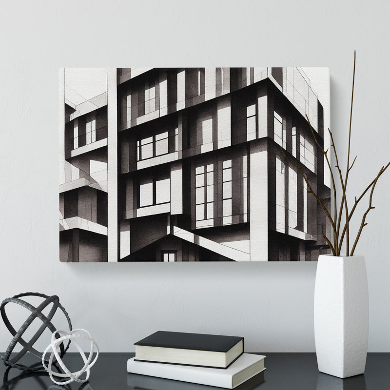 Desirable Modern Architecture - Wrapped Canvas, 40cm H x 60cm W x 3cm D