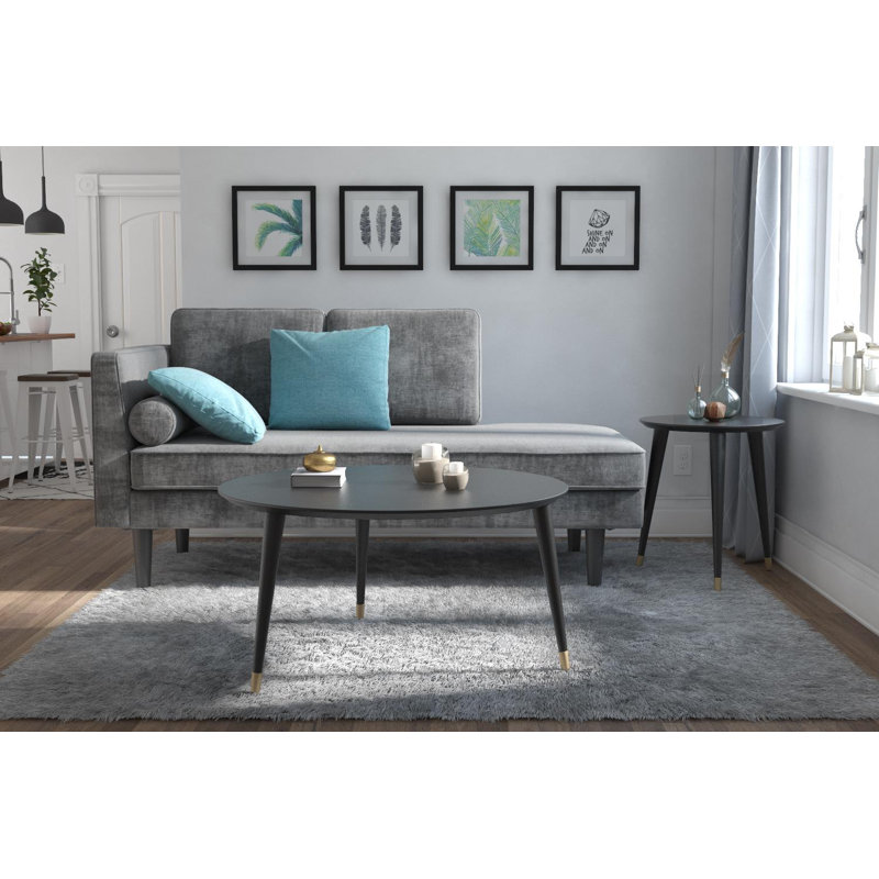 End Table, Black/Gold, Black
