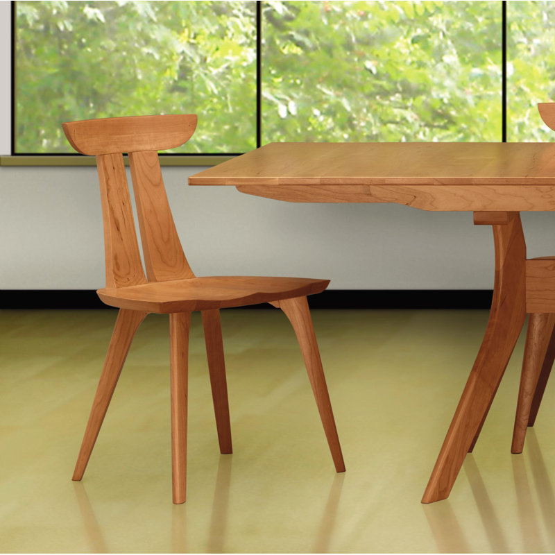 Estelle Solid Wood Dining Chair, Saddle Cherry
