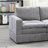 Modern 5Pc Modular Sectional, 2X One Arm Chairs, Armless 1X , Suede Upholstery, Triple Layer Cushion, For Primary Living Space Sectional , Cushion Back, Suitable
