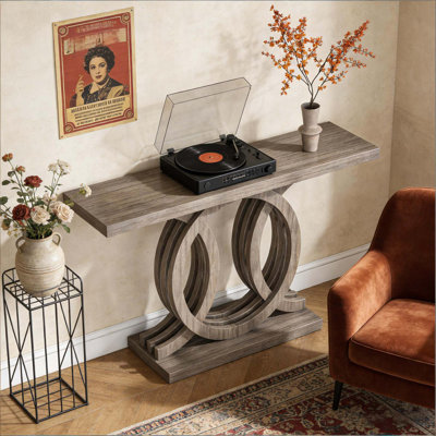 Élégante console géométrique pour un décor polyvalent