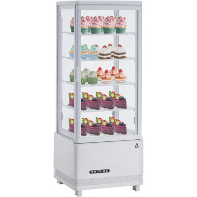 3.4 Cu Ft Commercial Cake Display Fridge, LED Pastry Case for Bakery Cafe