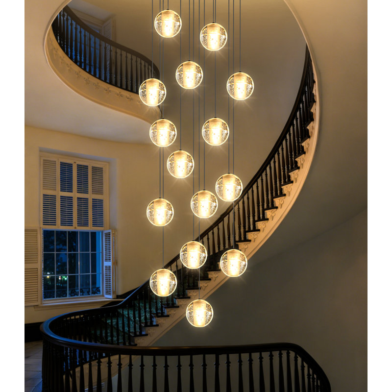 Lustre en cristal 16 lumières 16 lumières Glam, Noir mat