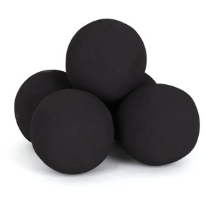 5'' Round Ceramic Fire Pit Accessory (Set of 12)