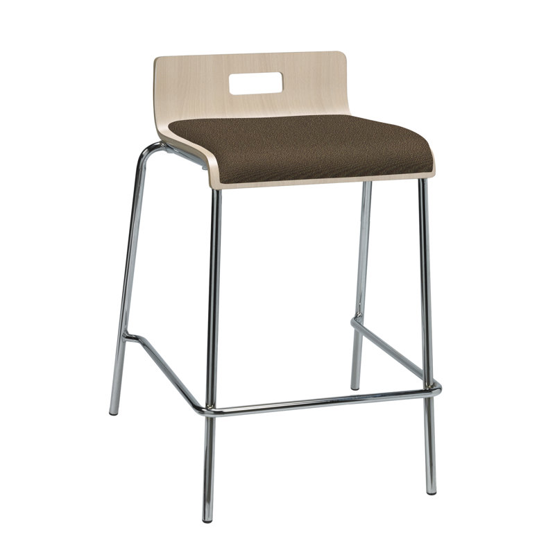 Jive Stool, Natural Back, Fudge Fabric, Counter Stool (25” Seat Height)