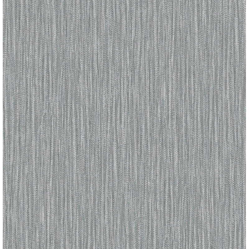 Moriah Faux Grasscloth 10.06m x 52.07cm Semi-Gloss Paste the Wall Wallpaper Roll, Charcoal