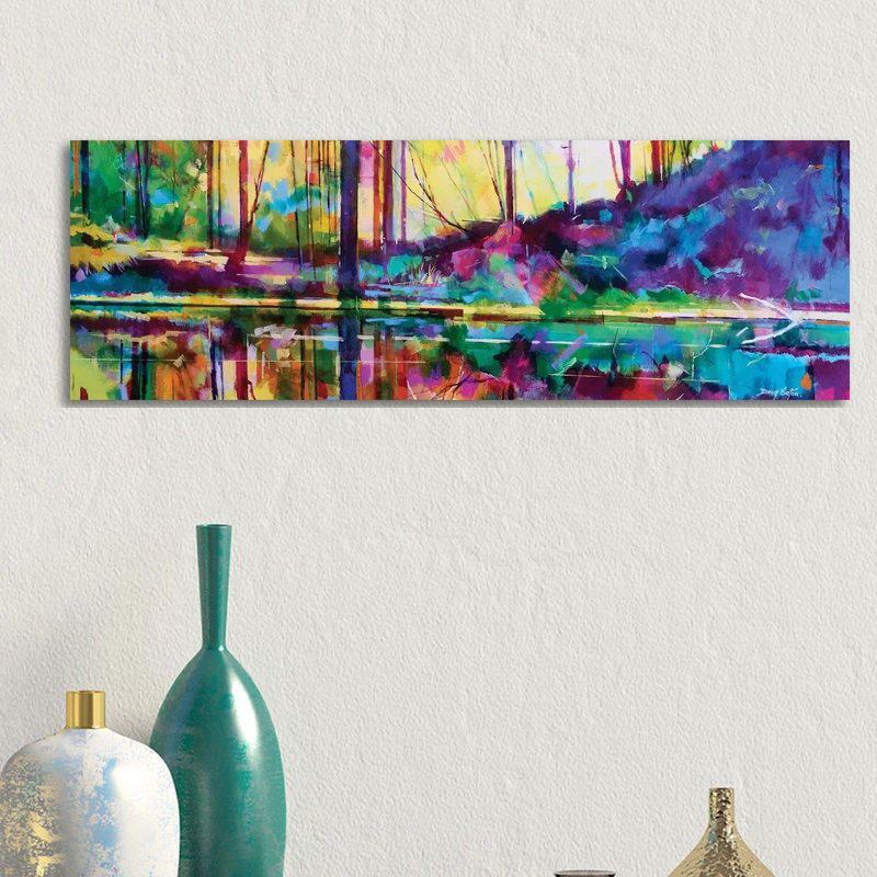 Serenity At Meadowcliff by Doug Eaton - Panoramic Painting on Canvas, Wrapped Canvas, 30.48 cm H x 91.44 cm W x 3.175 cm D