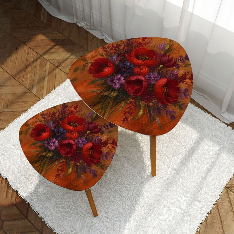 Ensemble de 2 tables basses gigognes Triangle