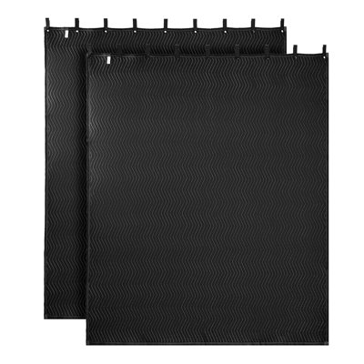 Sound Dampening Blankets, Soundproof Curtains with 96 x 80 in, Soundproof Blanket with Grommets, Studio Grommeted Blanket, for Window, Door, Light Blocker, Music Recording, Black