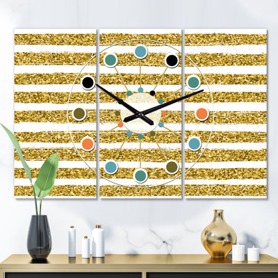 Mid-Century Metal Wall Clock