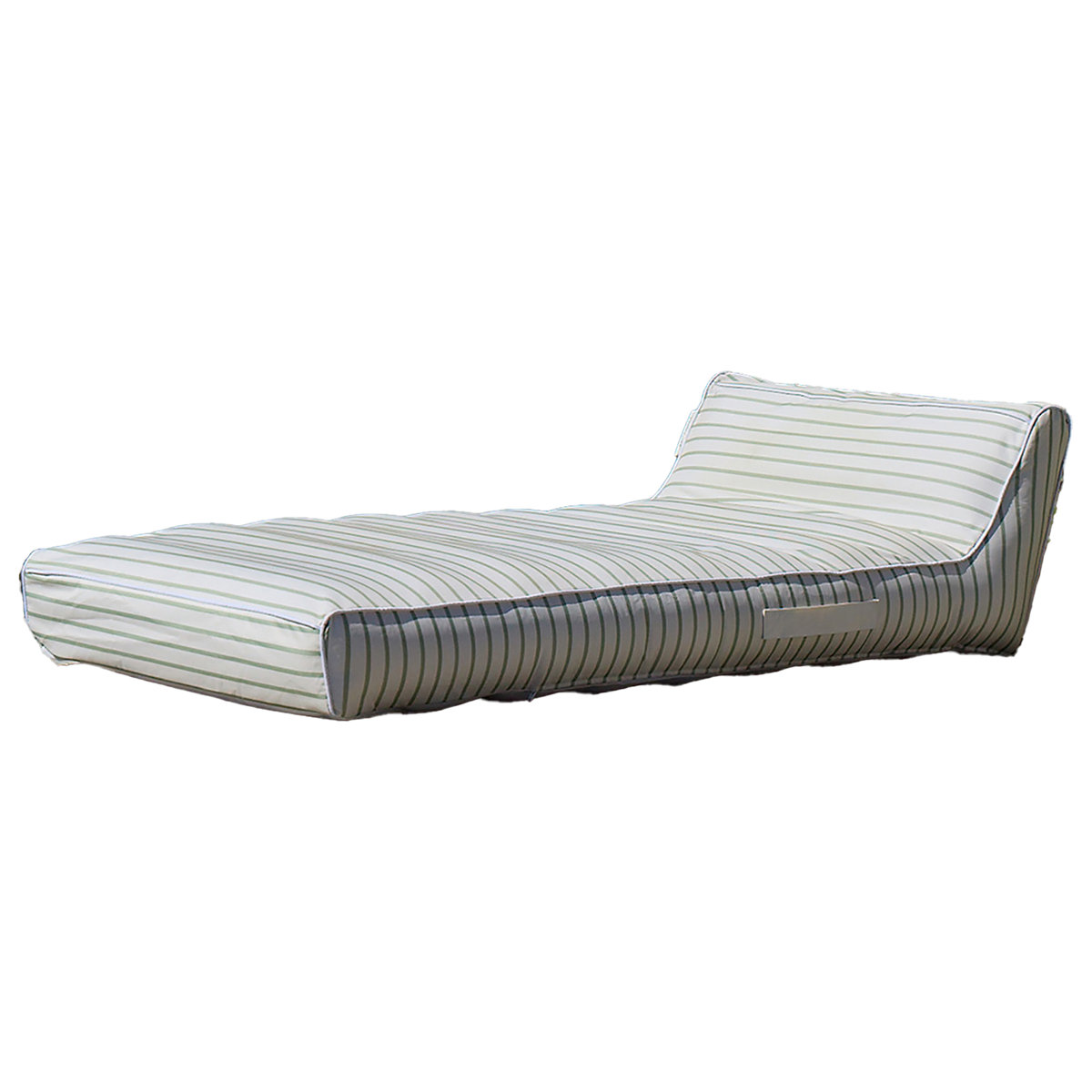 Sunnylife: Luxe Lie-On Lounger - La Palma Sage Stripe- Inflatable Pool ...