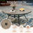 6-Person Aluminum Round Patio Dining Table-1930247072