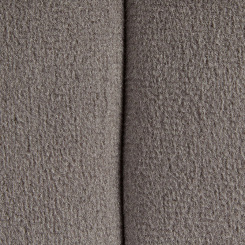 Round 16" Ottoman In Dark Grey Velvet, Dark Gray