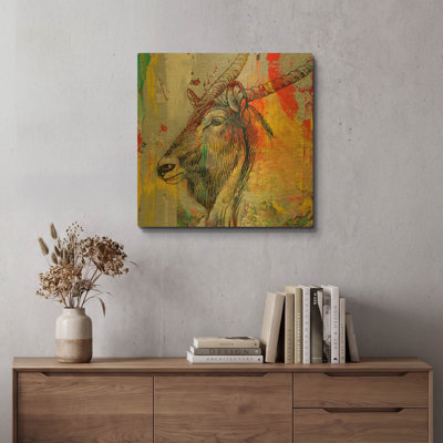 'Arty Beast 1' By Karen Smith Gold Metal Wall Art, 24" x 24"