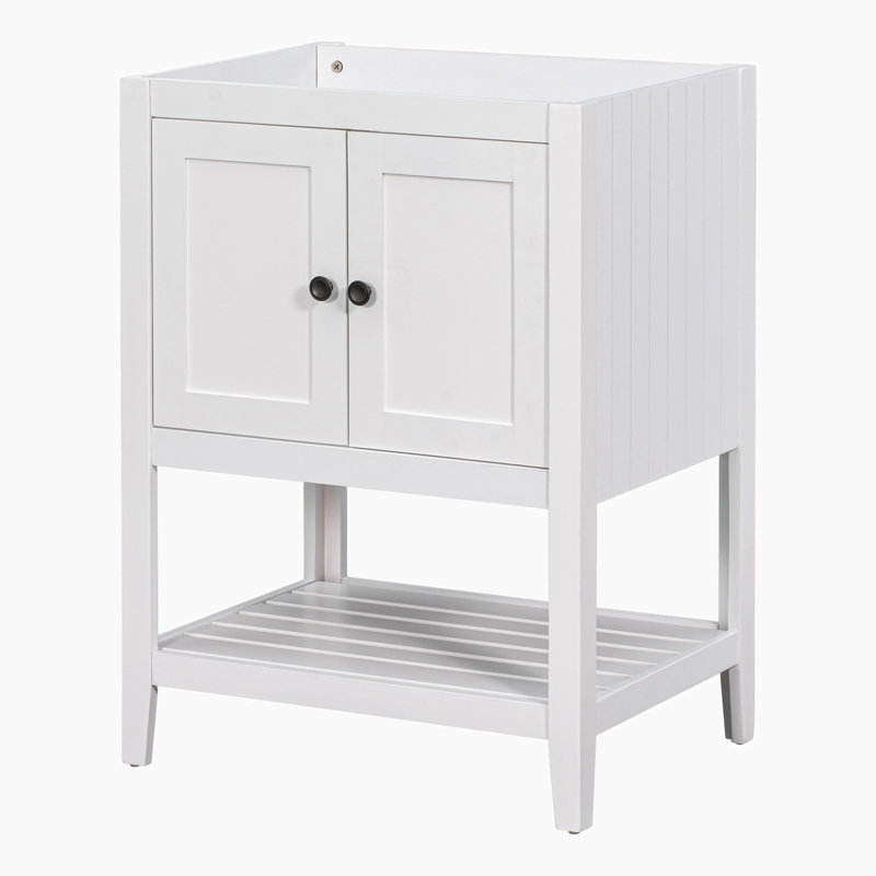 Base de meuble-lavabo simple 23,7 po seulement, Blanc