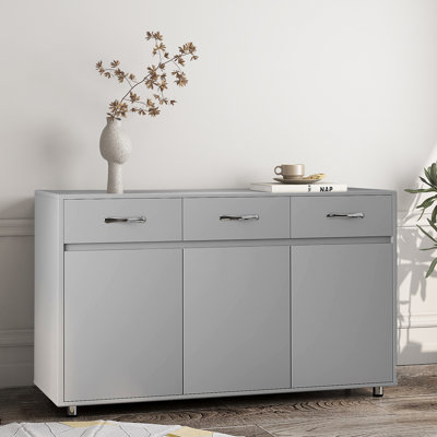 Storage Chest Of Drawers Side Cabinet With Three Drawers And Three Doors, Suitable For Kitchen, Living Room, Office. by Latitude Run