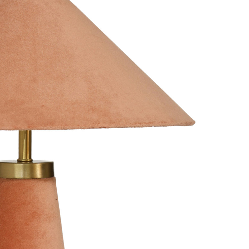 Graham Terracotta Velvet Table Lamp, Terracotta, Terracotta