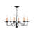 Analycia 8 - Light Steel Dimmable Classic / Traditional Chandelier