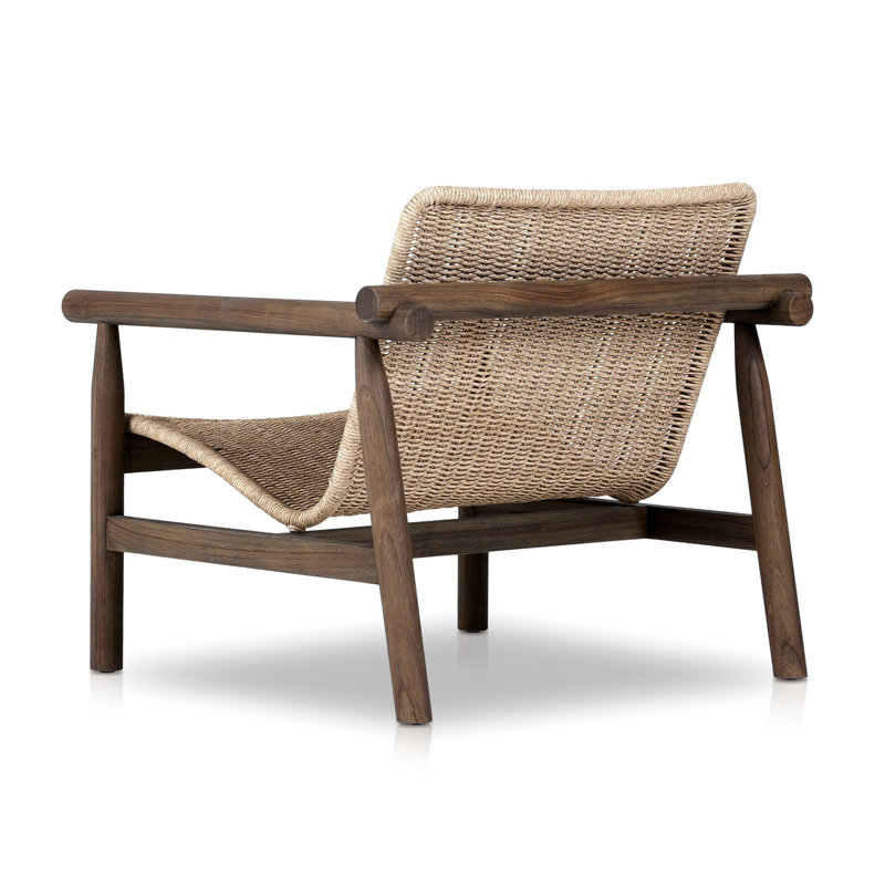 Dume Outdoor Chair, White/Brown