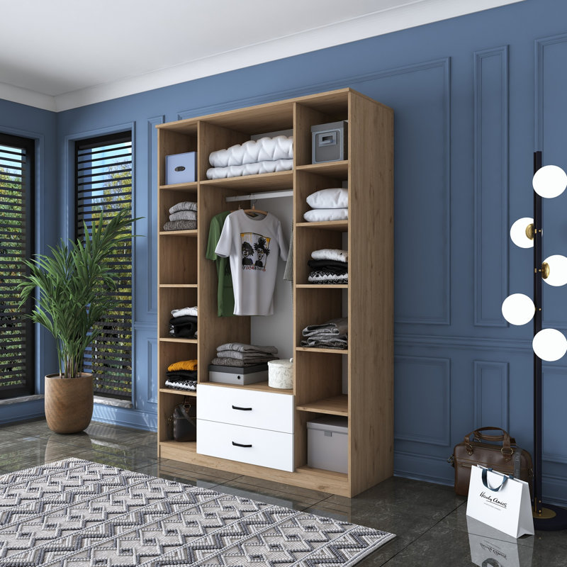 Berend 4 Door Manufactured Wood Wardrobe