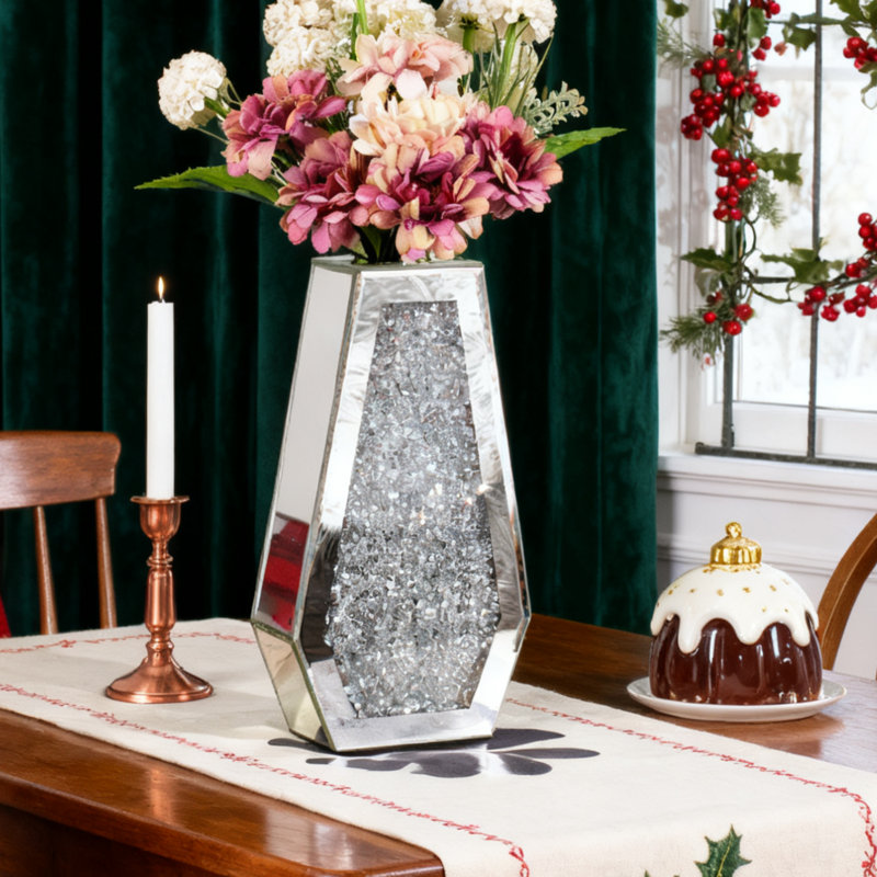 Addicyn   Table Vase  Mirror Glass Decor Samll Vase
