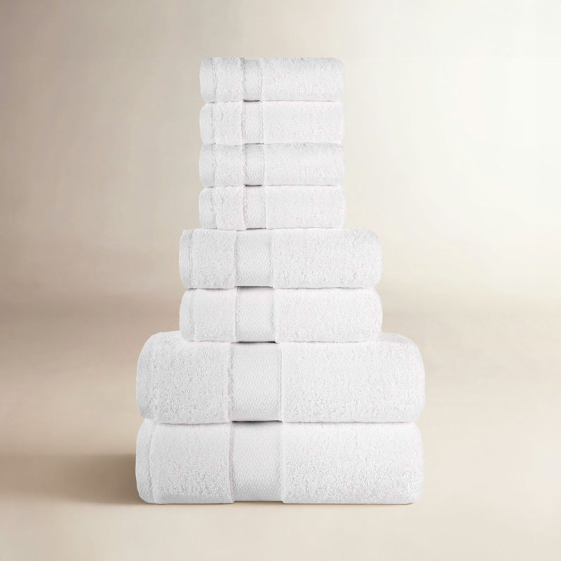 Ensemble de serviettes 8 pièces Niles, Blanc