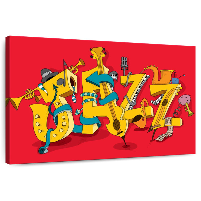 Abarca Cartoon Jazz Typography, 24" H x 36" W
