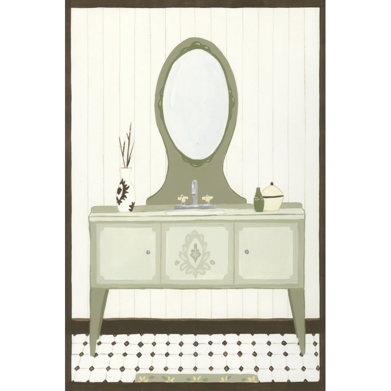 " Parisian Bath IV " Painting Print, 12" H x 8" W x 1.25" D