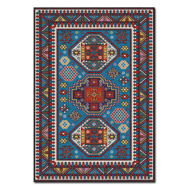 Luxurious Non-Slip Area Rug, 4.0 x 5.9 Feet, 100% Polyester, 740g/m² | Velvet Fabric with Digital Print | Easy-Clean Laminated Sponge Underside, Machine Washable | Perfect for Living Room, Bedroom & Home Decor