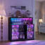 Wine Cabinet with RGB Lighting, Charging Station, 4 Removable Wine Racks (Exclude Refrigerator)-222118040