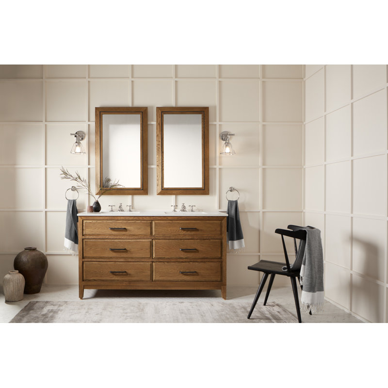 Craft Series Bathroom / Vanity Mirror, Weathered Oak Drift, 40" x 24"