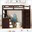 Lit mezzanine moderne avec tiroirs, bureau et garde-robe-999865466-999865447
