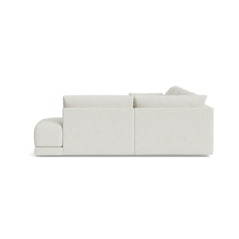 Eva Modular Corner Sectional, Performance Chenille - Snow, Right Hand Facing