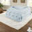 Luxury King/cal King Bedding Sets, Polyester Jacquard With Microfiber Reverse, Modern Blue Design