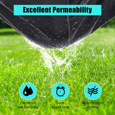 4ft x 250ft Weed Barrier Landscape Fabric - 5oz Heavy Duty Woven Ground Cover with Superior Weed Control & High Permeability for Garden, Driveway, Flower Bed, Black
