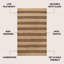 Zemple Rustic Farmhouse Woven Jute Stripe Natural/Brown Rug-1986294748