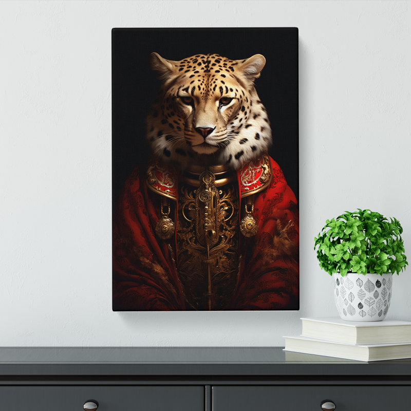 Cheetah Baroque - No Frame Print, 60cm H x 40cm W x 3cm D
