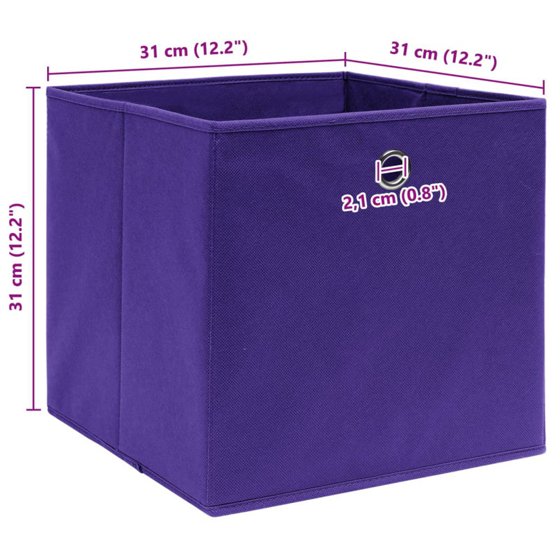 Rebrilliant Fabric Decorative Bin, Purple