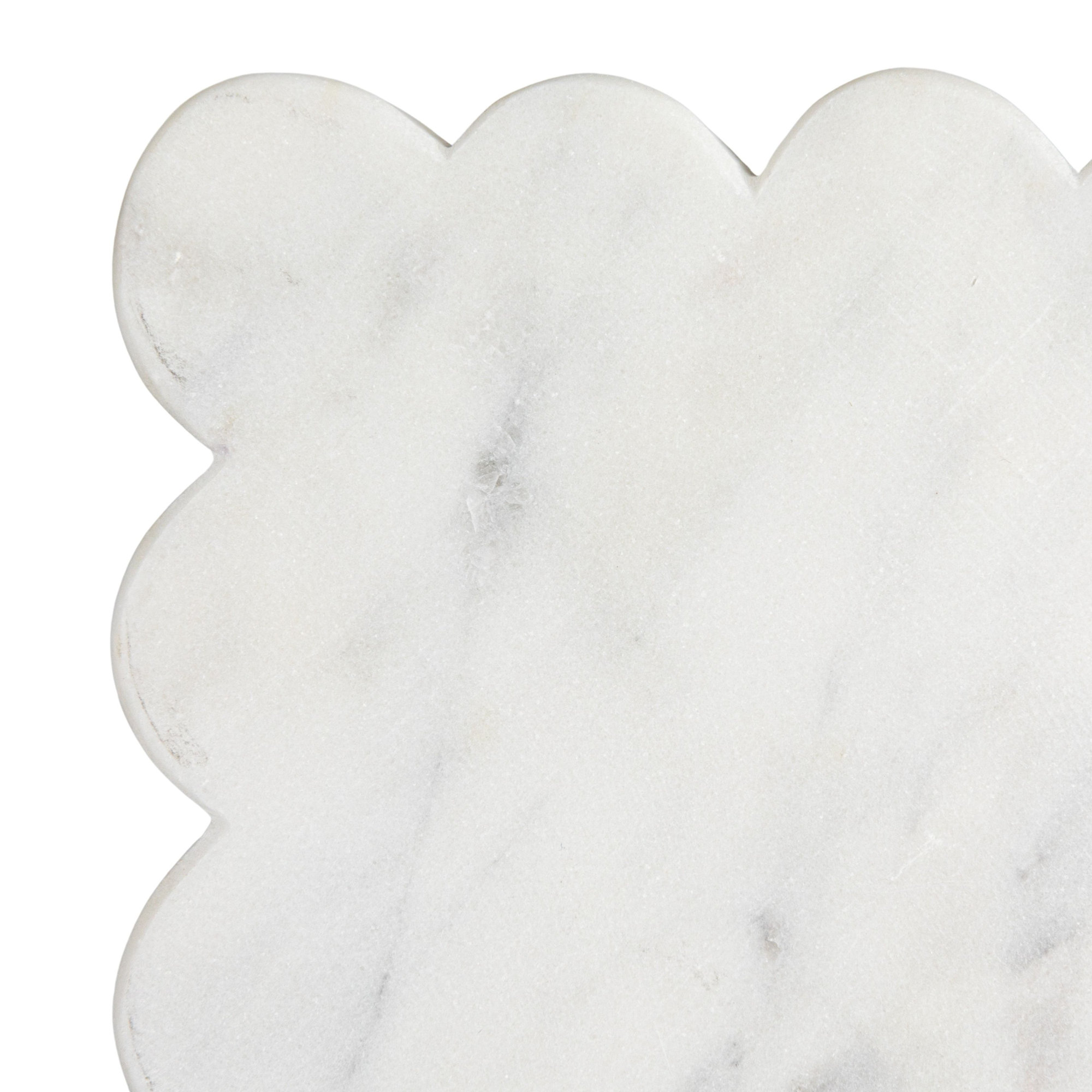 Marble Cheese Board With Scalloped Edge
