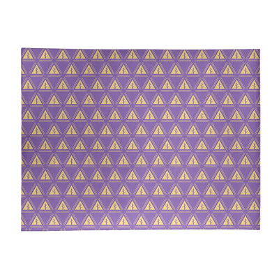 Tapis mauve/jaune minimal trees