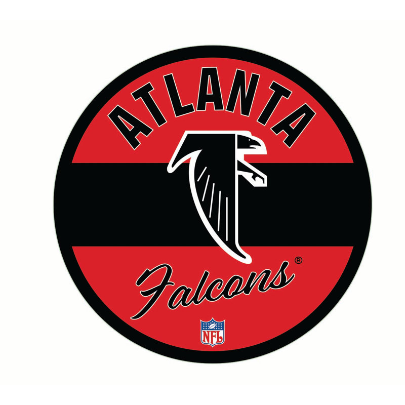 NFL Vintage LED 23" Round Lighted Wall Sign, NFL Atlanta Falcons