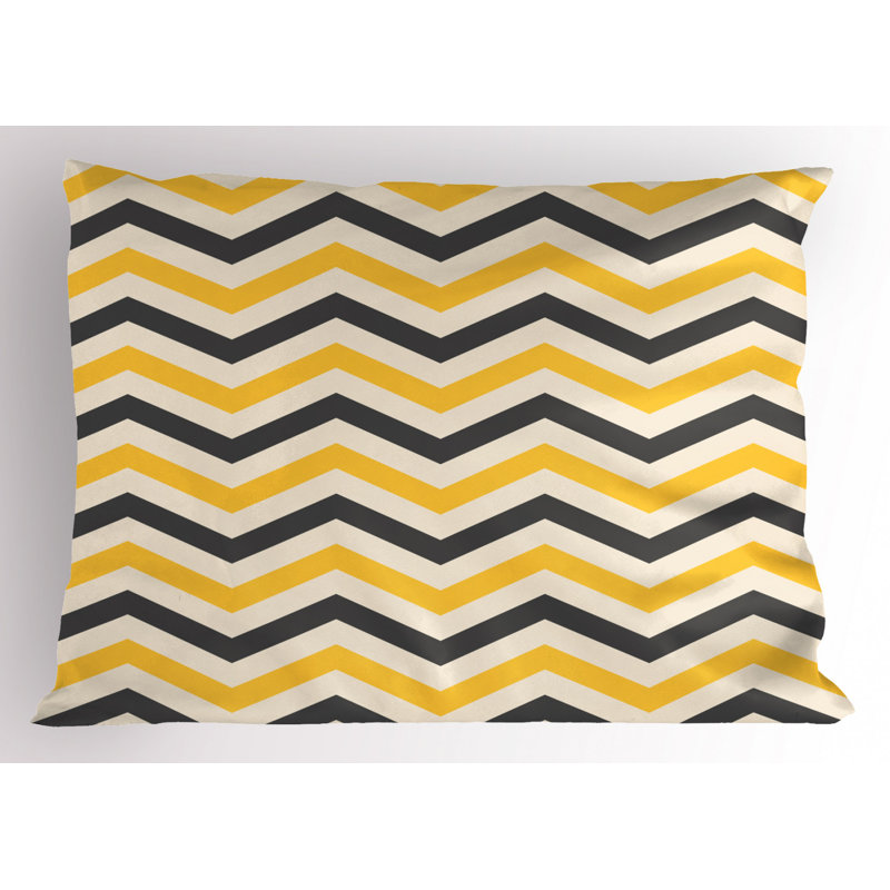 Retro Polyester Geometric Sham Set, Twin
