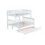 Lit superposé détachable en bois d'hévéa avec lit gigogne facile à glisser-2008523394