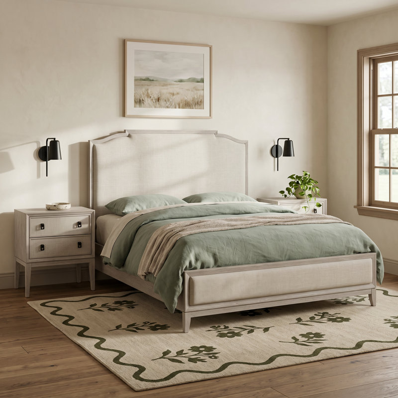 Ensemble de chambre avec très grand lit 3 pièces Coaslesce, Trois pièces : lit et deux tables de chevet, Très grand lit
