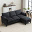 Canapé de 78,74 po en forme de L avec pédale de rangement, convenant au salon, appartement, bureau, petit espace-640004777