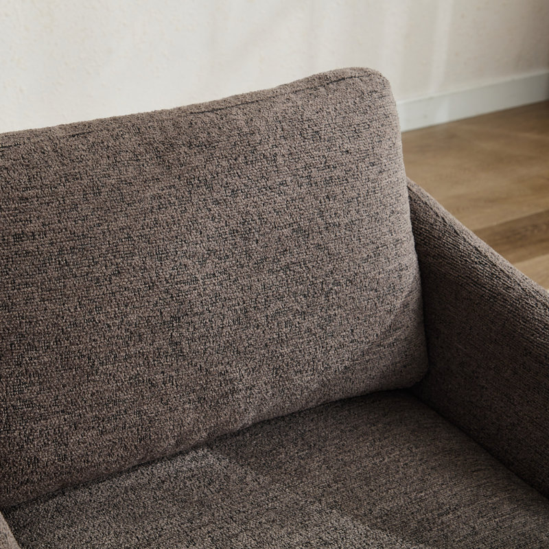 Fauteuil pivotant de 31,47 po CAL117, Taupe/Black Polyester