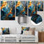 Or et vert topaze agate granit III - impression abstraite d'art mural en métal-392449380