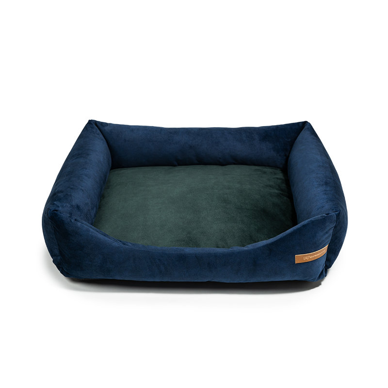 Orthopedic Memory Foam Pet Bed, 20cm H x 85cm W x 105cm D, Dark Blue/Dark Green