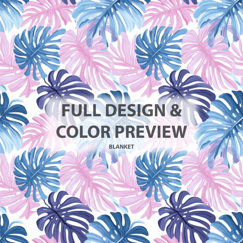 Joli ado Tropics I, Motif floral bleu