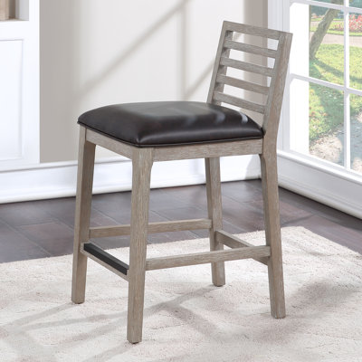 Malinah Upholstered Counter Stool with Solid Wood Frame